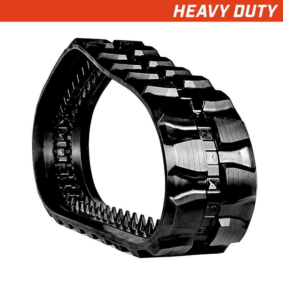450x86x52 heavy-duty CTL rubber tracks block tread pattern, one track