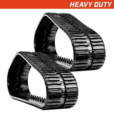 Set of 2 320x86x47 heavy duty CTL rubber tracks multi-bar tread pattern