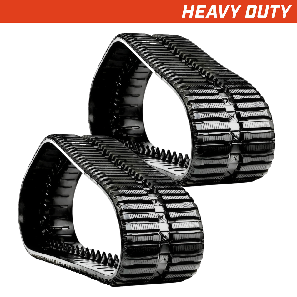 Set of 2 320x86x47 heavy duty CTL rubber tracks multi-bar tread pattern