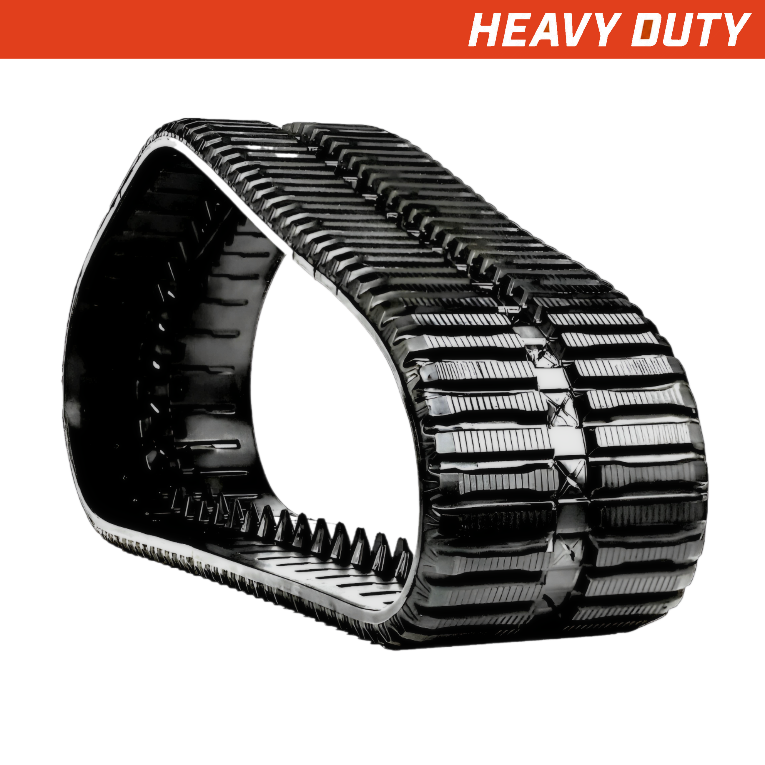 400x86x50 heavy-duty CTL rubber tracks multi-bar tread pattern, one track