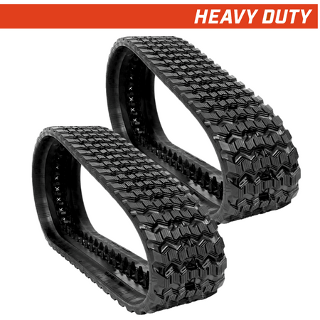 Set of 2 320x86x47 heavy duty CTL rubber tracks zig-zag tread pattern