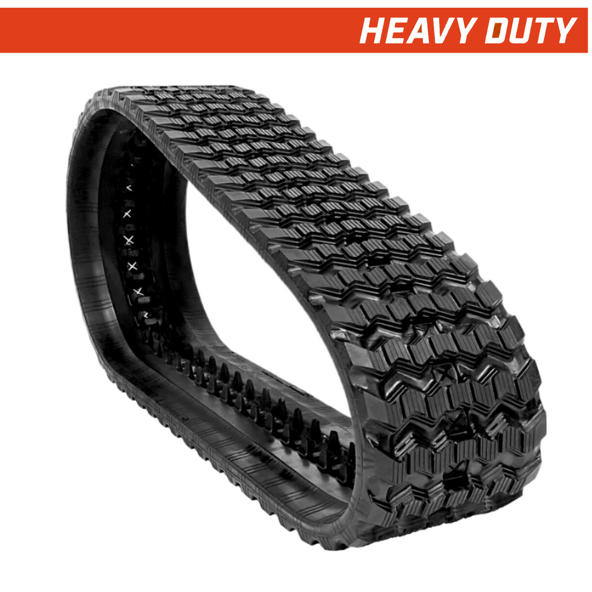 450x86x53 heavy duty CTL rubber tracks zig-zag tread pattern, one track