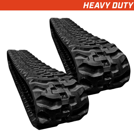Set of 2 450x86x58 heavy duty CTL rubber tracks H tread pattern