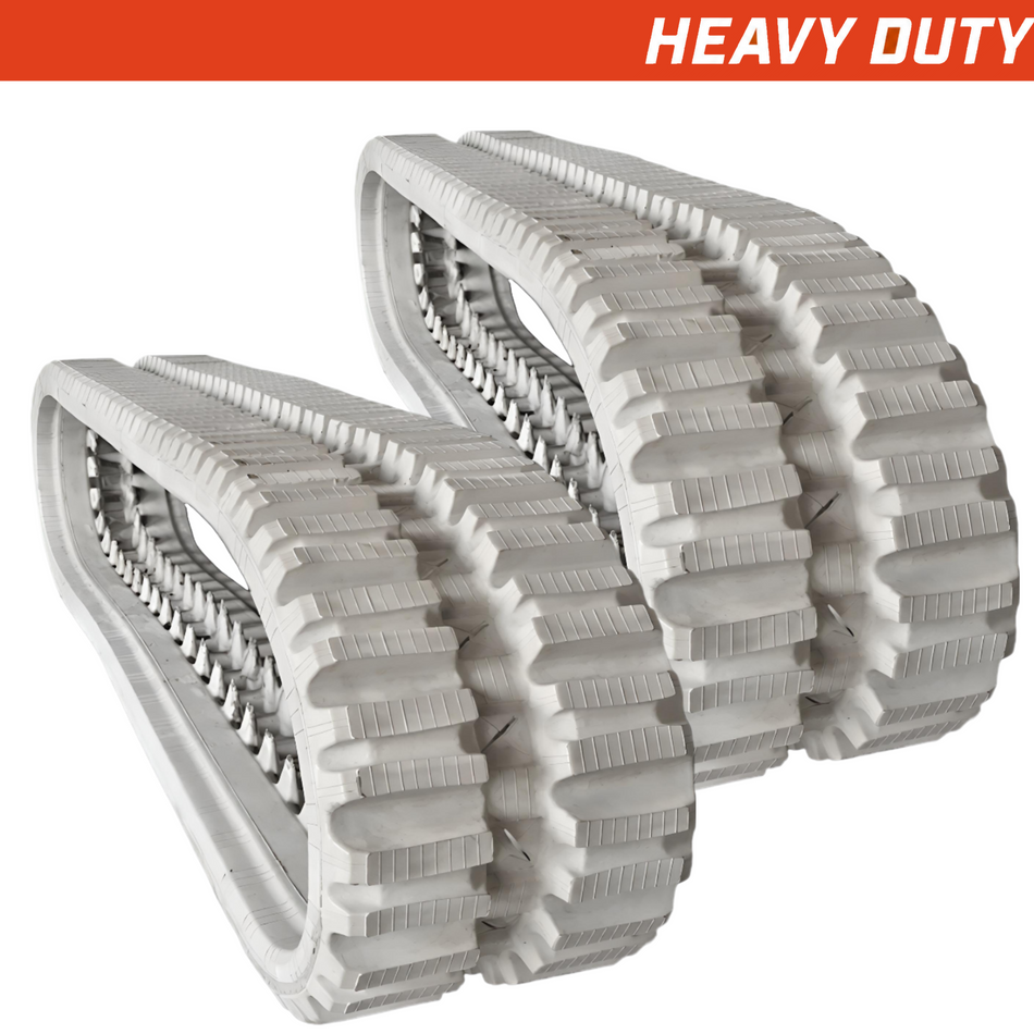 Set of 2 320x86x49 heavy duty CTL rubber tracks non-marking multi-bar tread pattern