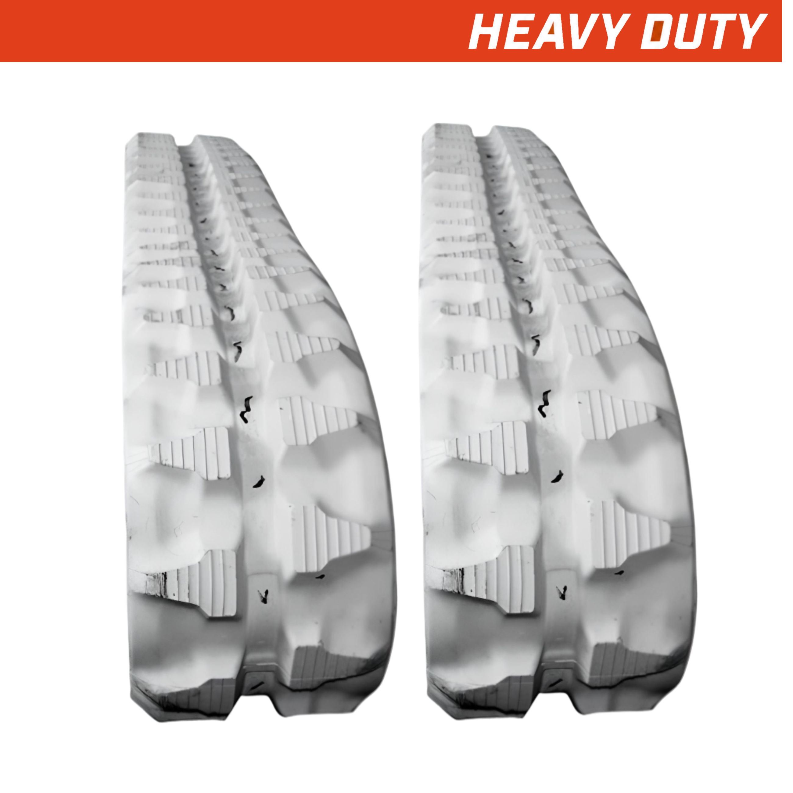 Set of 2 180x72x31 heavy-duty mini excavator rubber tracks non-marking block tread pattern