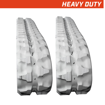 Set of 2 180x72x31 heavy-duty mini excavator rubber tracks non-marking block tread pattern