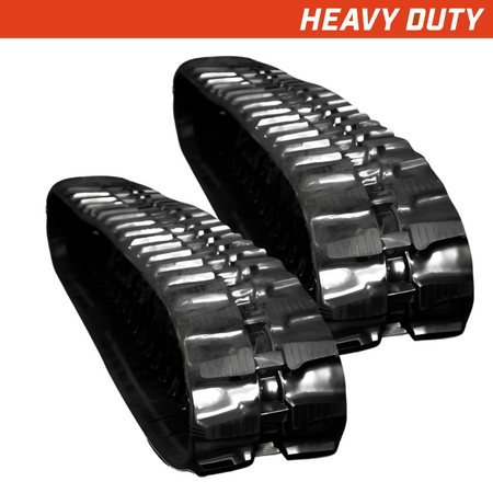 Set of 2 200x72x25 heavy-duty mini excavator rubber tracks, left-hand side track
