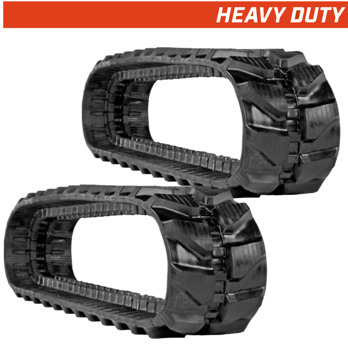 Set of 2 230x48x62 heavy duty mini excavator rubber tracks K tread pattern