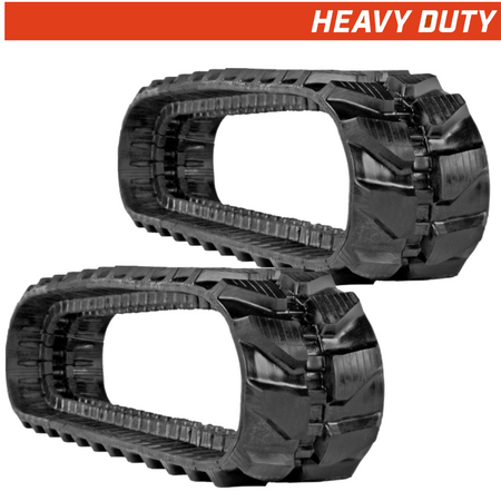 Set of 2 230x48x62 heavy duty mini excavator rubber tracks K tread pattern