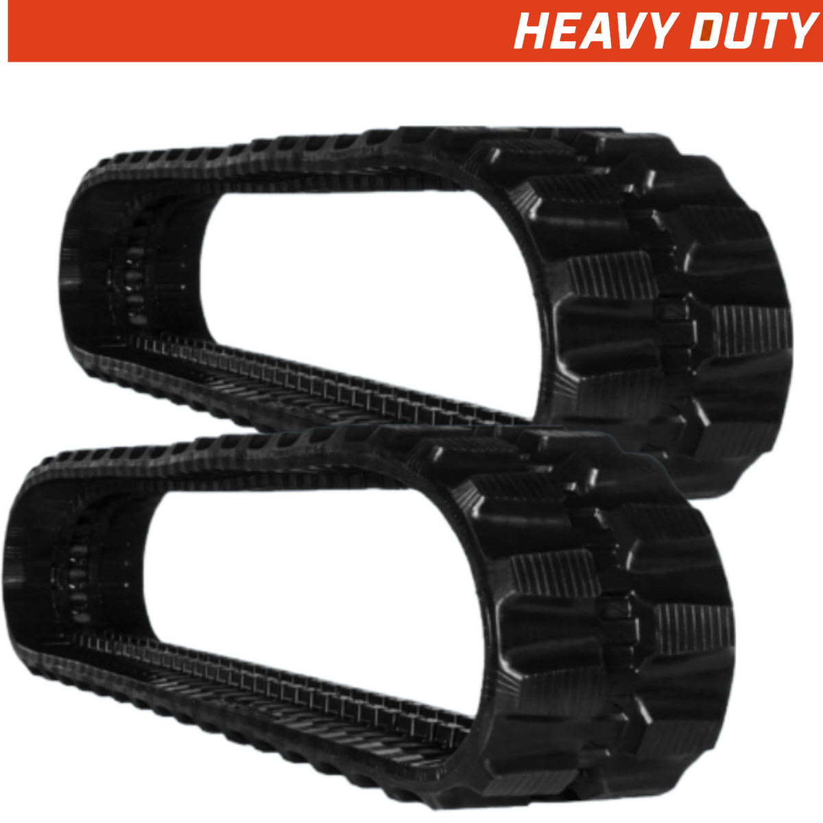 Set of 2 300x52.5x78 heavy duty mini excavator rubber tracks, directional tread pattern