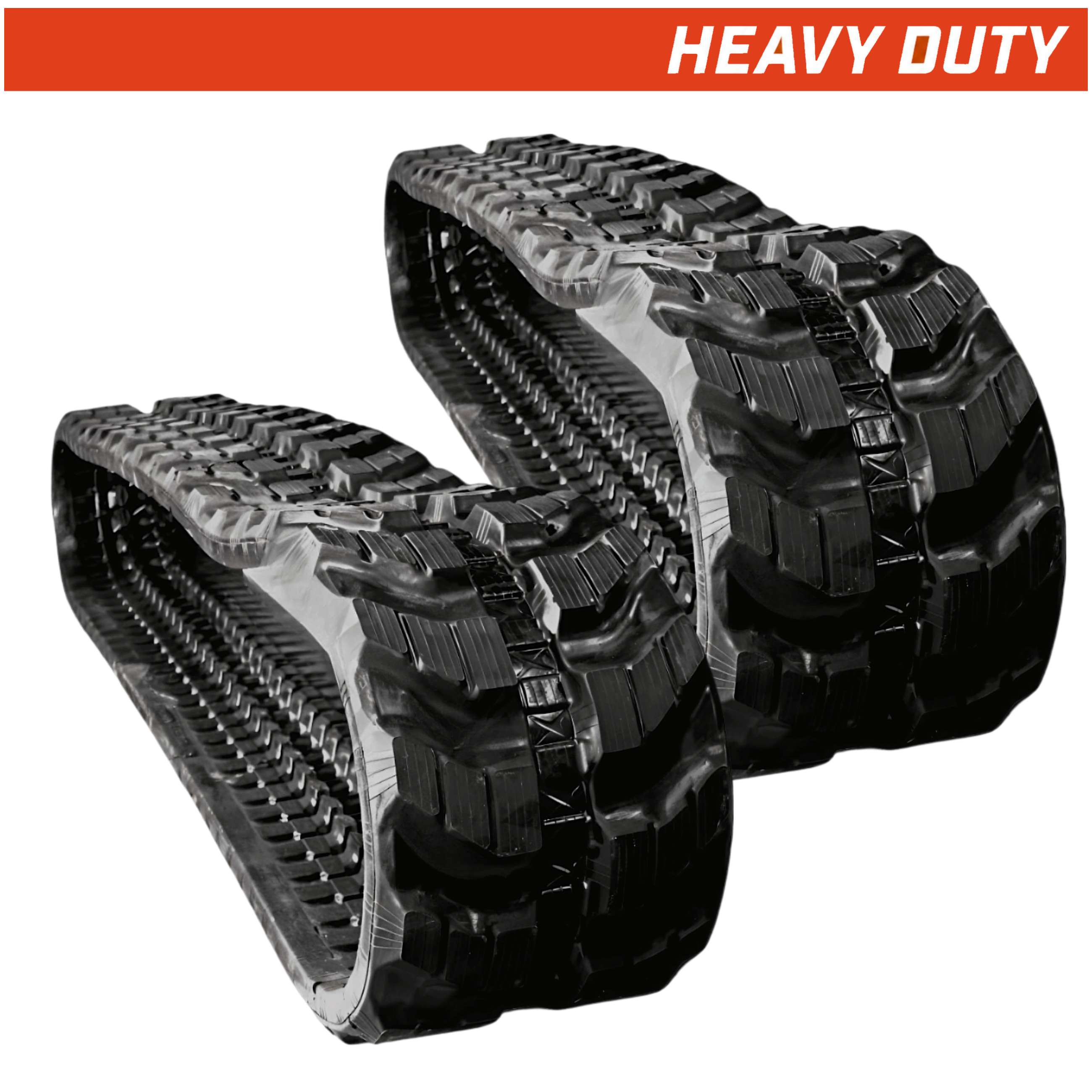 Set of 2 400x73x76 heavy duty mini excavator rubber tracks, OEM specific tread pattern