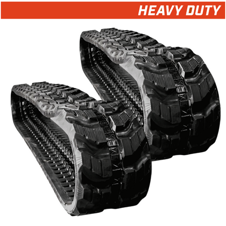 Set of 2 400x73x76 heavy duty mini excavator rubber tracks, OEM specific tread pattern