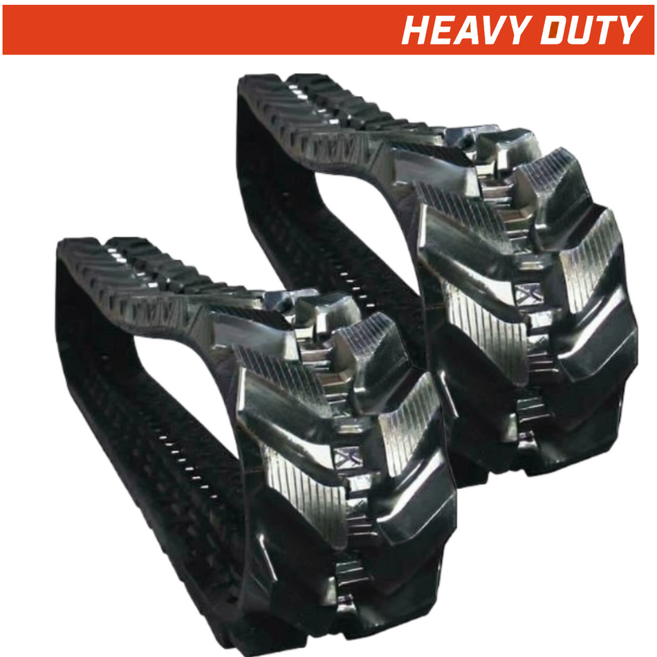 Set of 2 300x71x72 heavy duty mini excavator rubber tracks