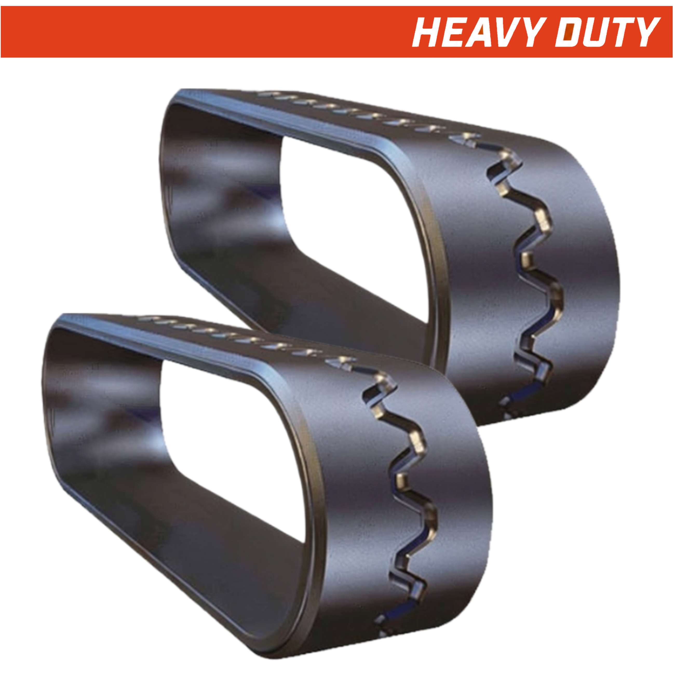 Set of 2 356x152.4x46 heavy duty mini excavator rubber tracks, smooth paver tread pattern