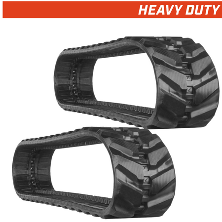 Set of 2 300x52.5x92 heavy duty mini excavator rubber tracks, K tread pattern