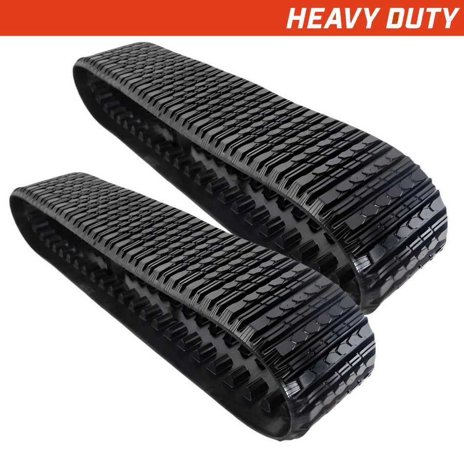 Set of 2 381x101.6x42/15x4x51 heavy duty MTL rubber tracks multi-bar tread pattern