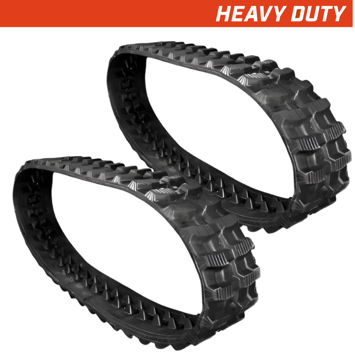 Set of 2 200x72x39K heavy duty mini excavator rubber tracks bar tread pattern