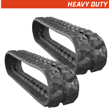 Set of 2 230x96x30 heavy duty mini excavator rubber tracks T tread pattern