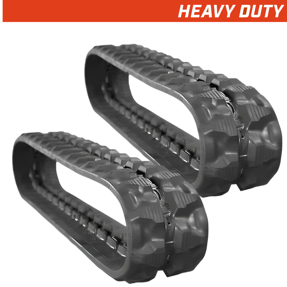 Set of 2 230x96x38 heavy-duty mini excavator rubber tracks T tread pattern