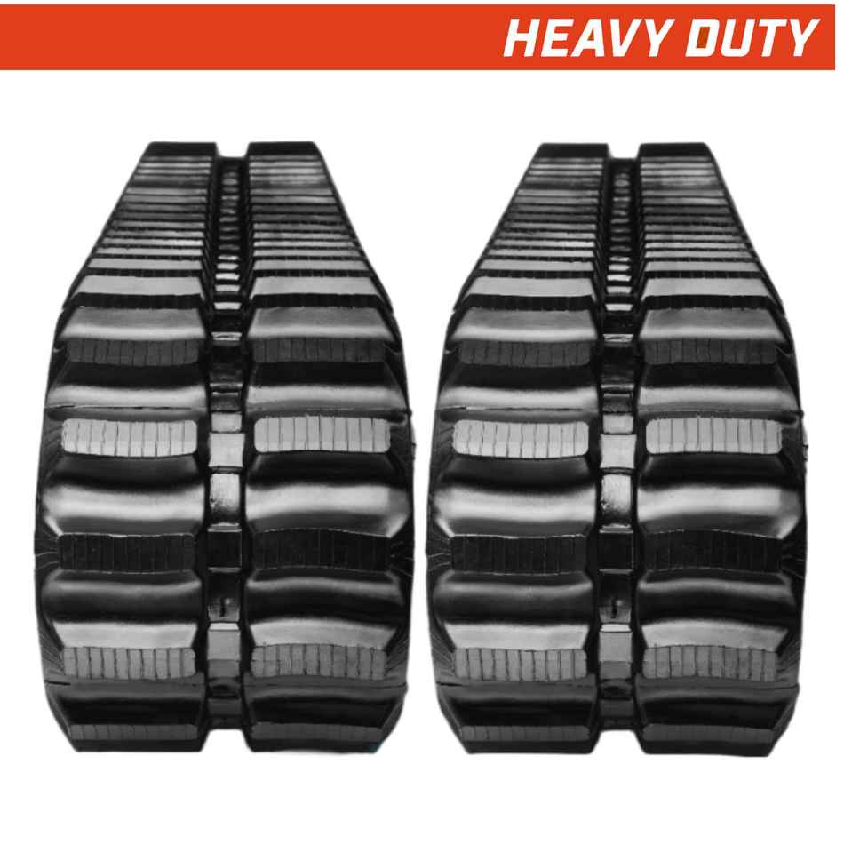 Set of 2 280x72x56 heavy duty mini excavator rubber tracks straight bar tread pattern